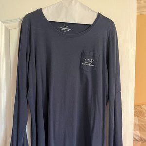 Women's XL Navy Blue Vineyard Vines Long Sleeve T-Shirt